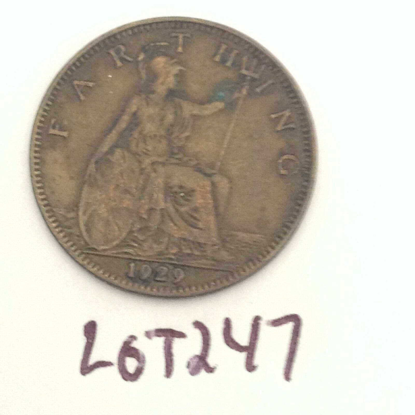 1929  GREAT BRITAIN ONE FARTHING LOT 247