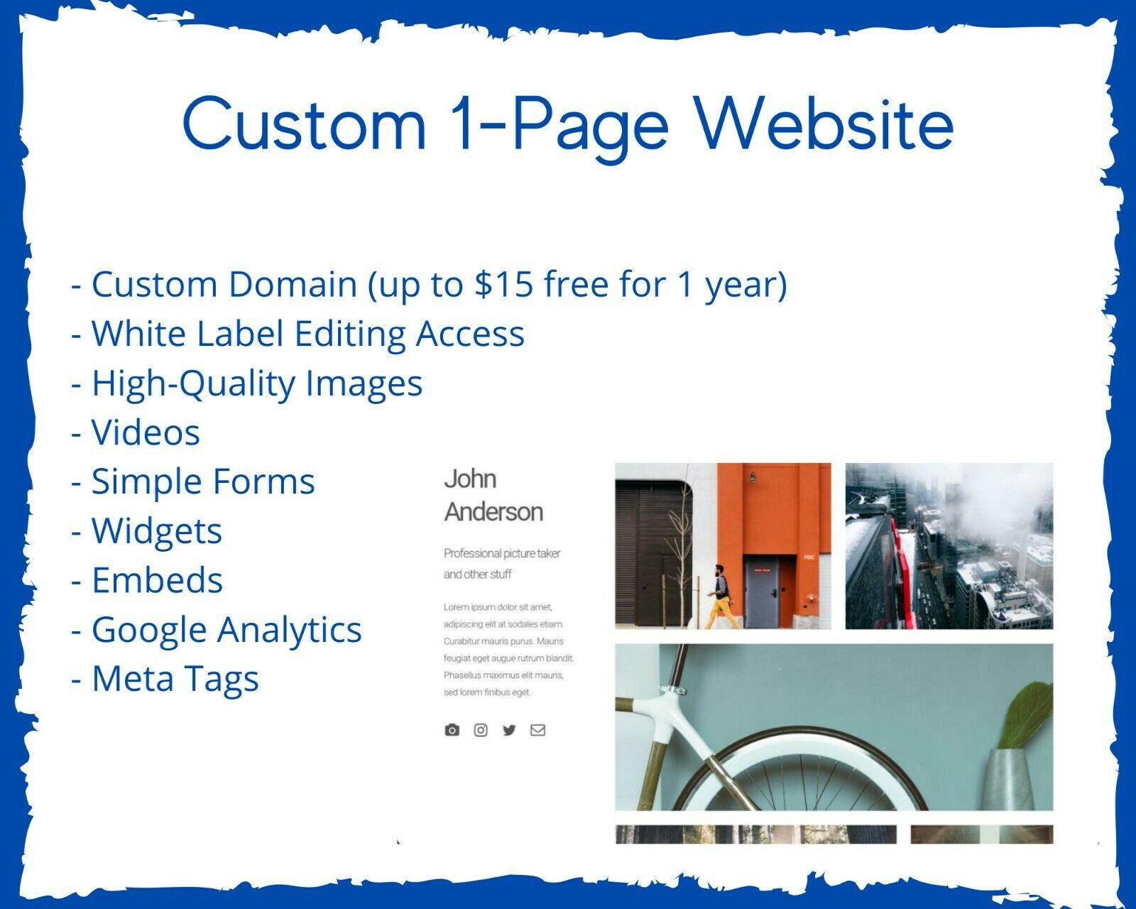 Custom Wordpress Website Design - 12 Months Of Hosting & Domain