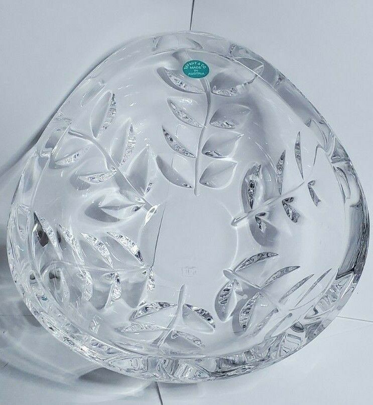 Tiffany & Co. Josef Riedel 6.25”  Vine Austrian Crystal Candy Dish Bowl Signed
