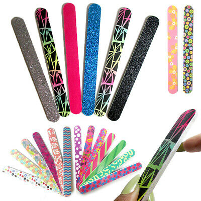12 Double Sided Nail File Manicure Pedicure Emery Boards Slumber Party Favor New